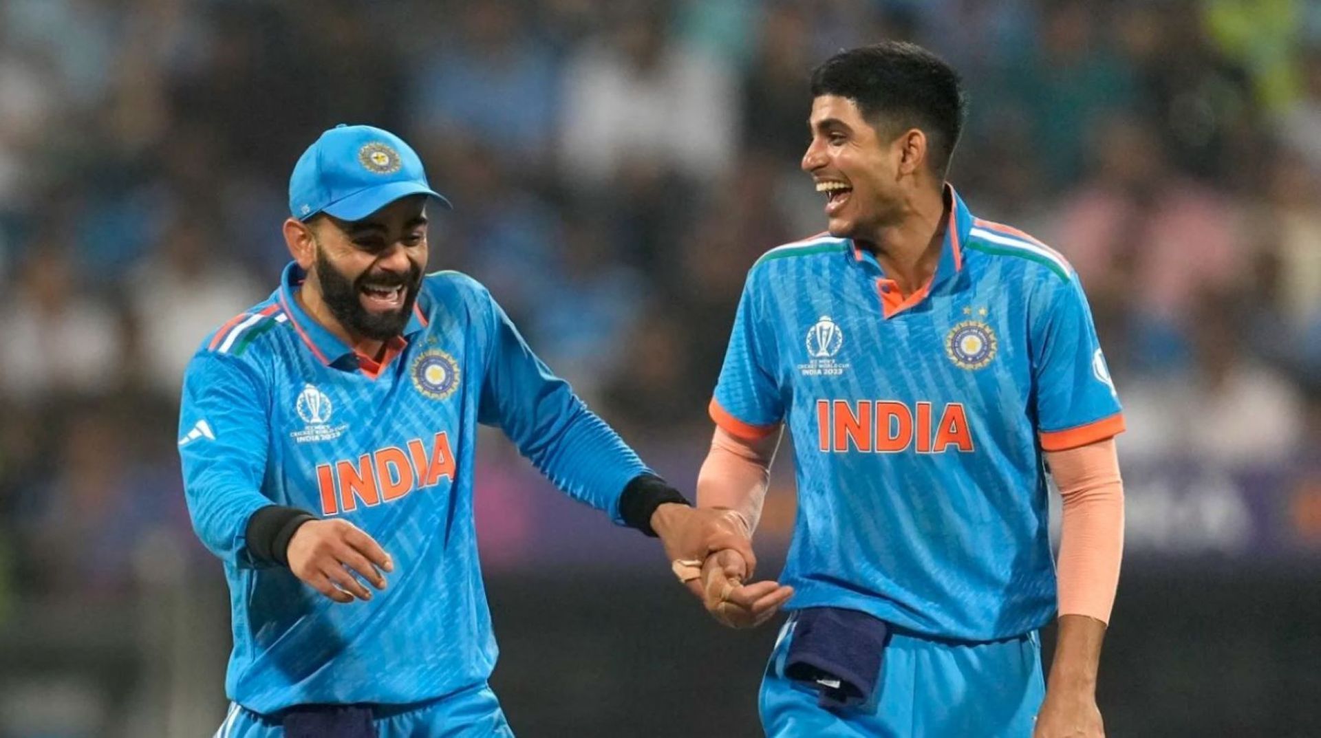Virat Kohli and Shubman Gill are all smiles on the field after sharing a match-winning partnership.
