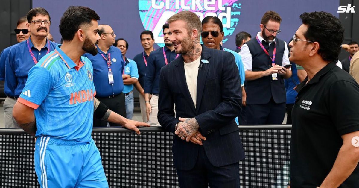 David Beckham congratulates Virat Kohli after overtaking Sachin Tendulkar