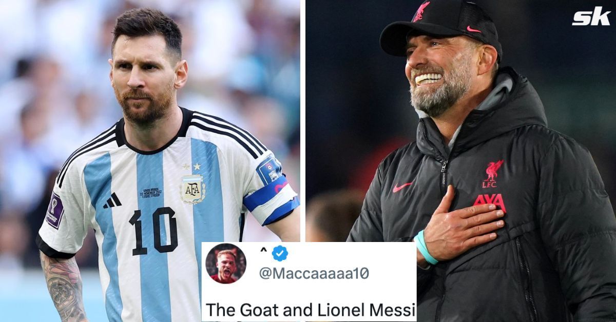 Argentina attacker Lionel Messi (left) and Liverpool manager Jurgen Klopp