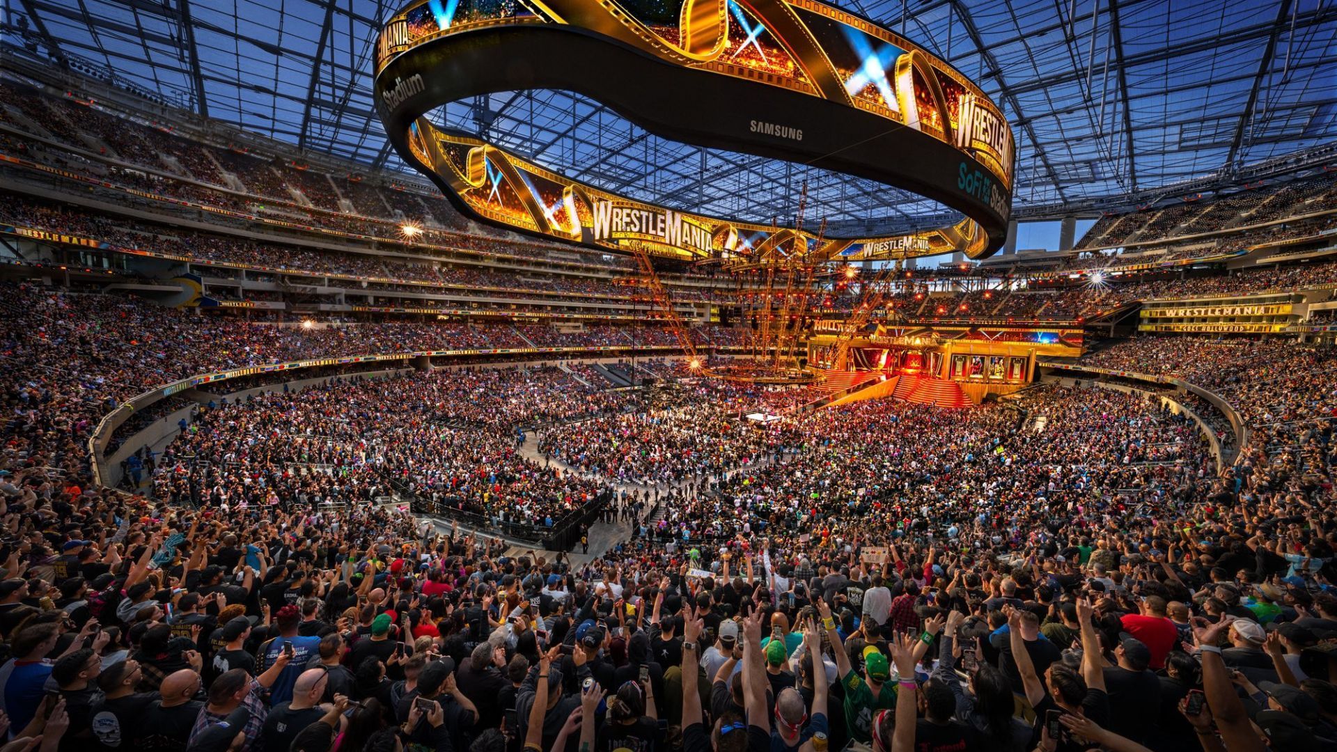 WrestleMania arena image. Image Credits: X