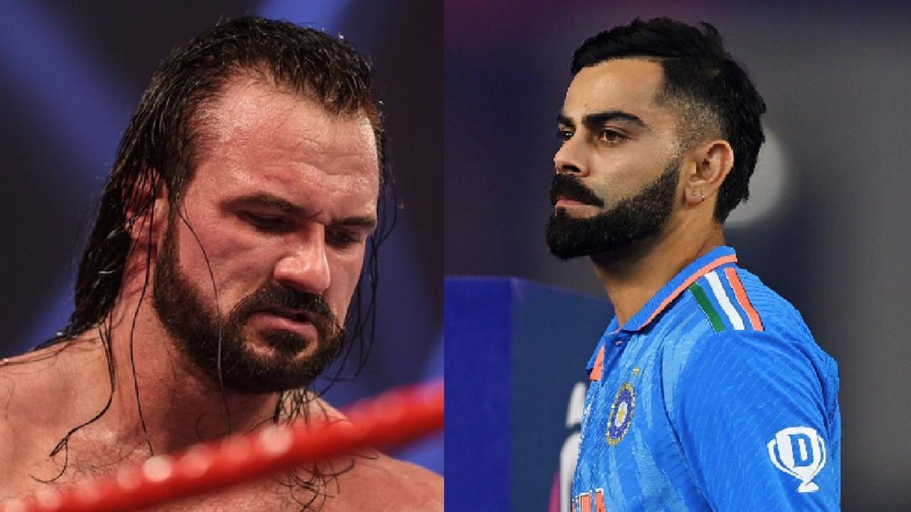 Drew McIntyre (left); Virat Kohli (right)