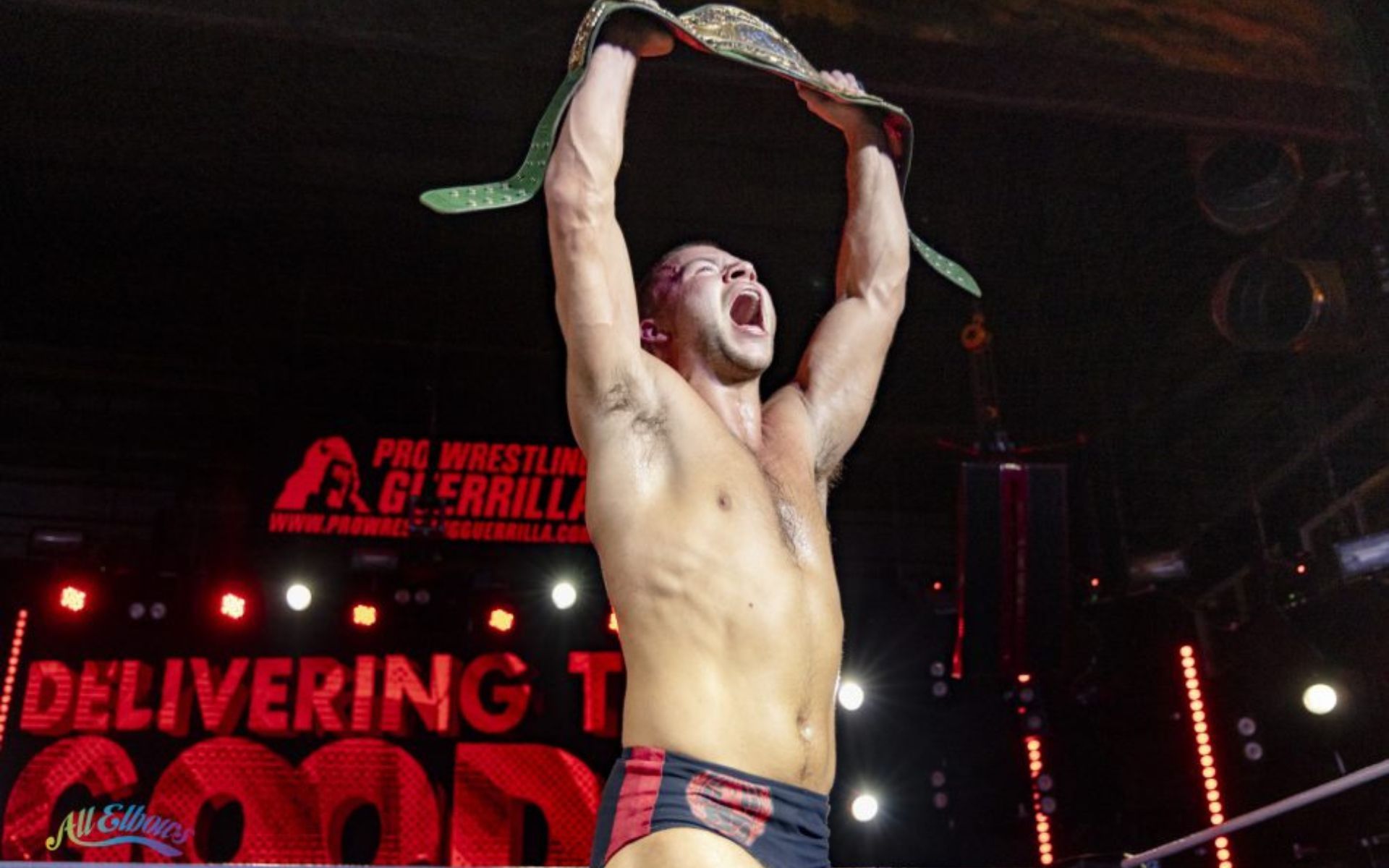 Daniel Garcia after winning the PWG title at Delivering The Goods