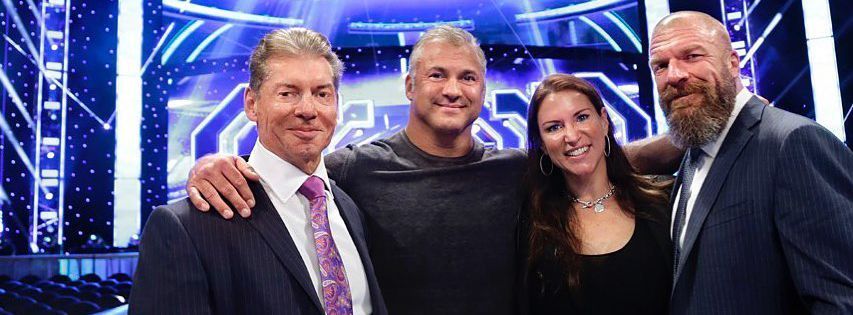 Vince McMahon with his son, daughter, and Triple H, Source: Stephanie McMahon&rsquo;s Instagram