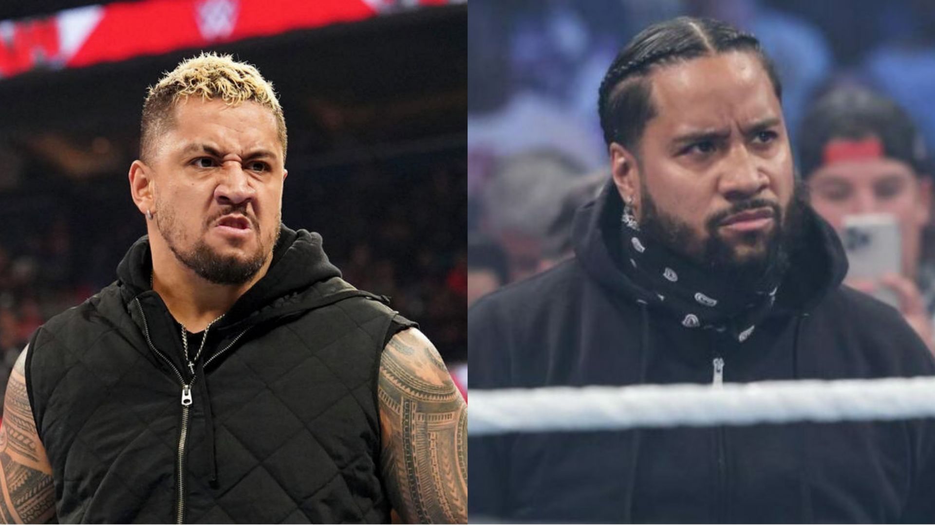 Solo Sikoa (left); and Jimmy Uso (right)