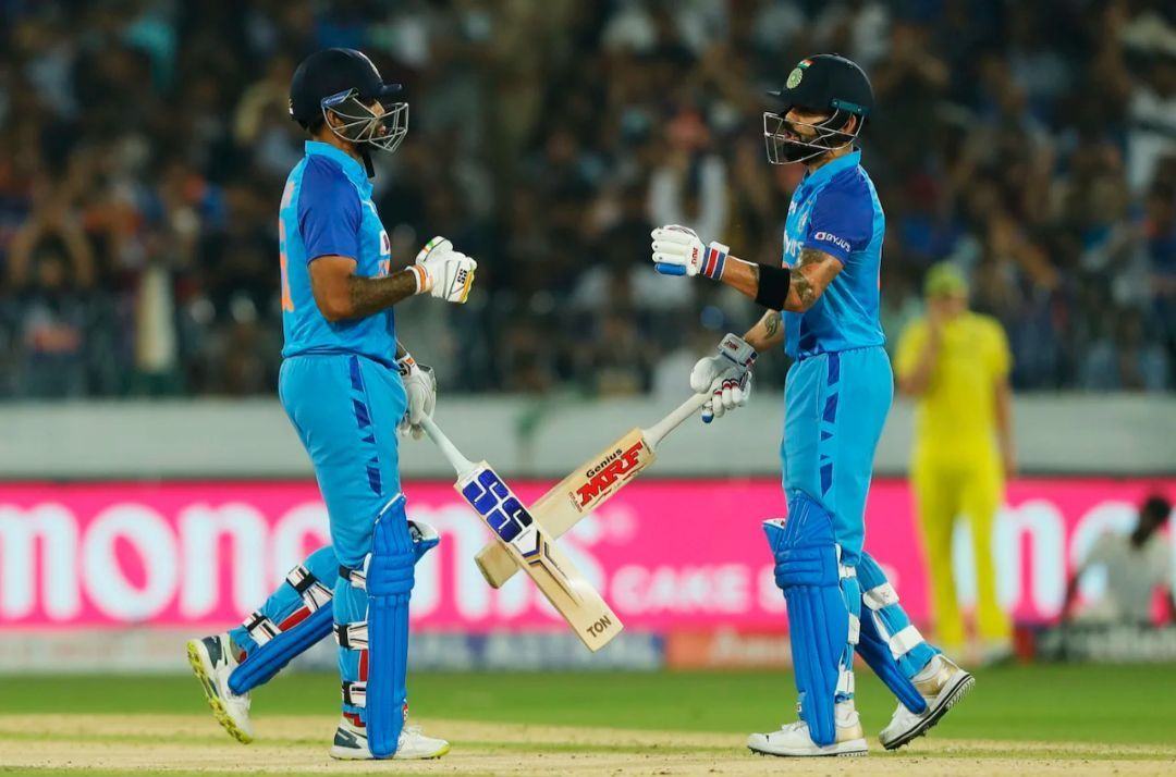 Suryakumar Yadav and Virat Kohli were involved in a match-winning partnership [Getty Images]