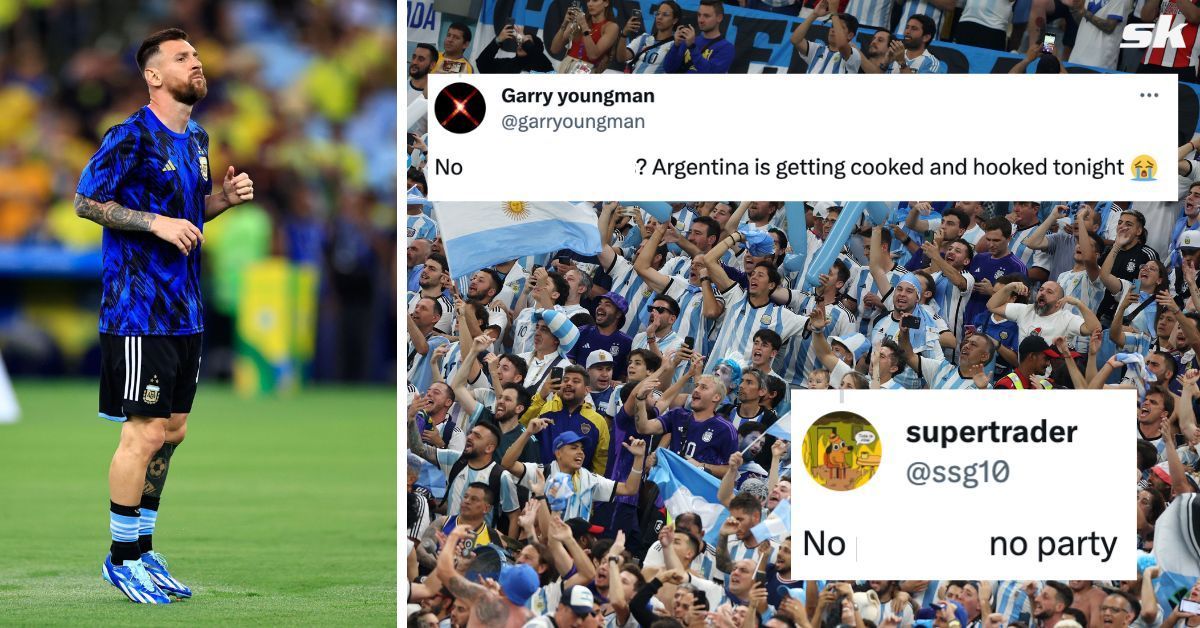 Argentina fans unhappy as 29-year-old star is not named in line-up led by Lionel Messi to face Brazil