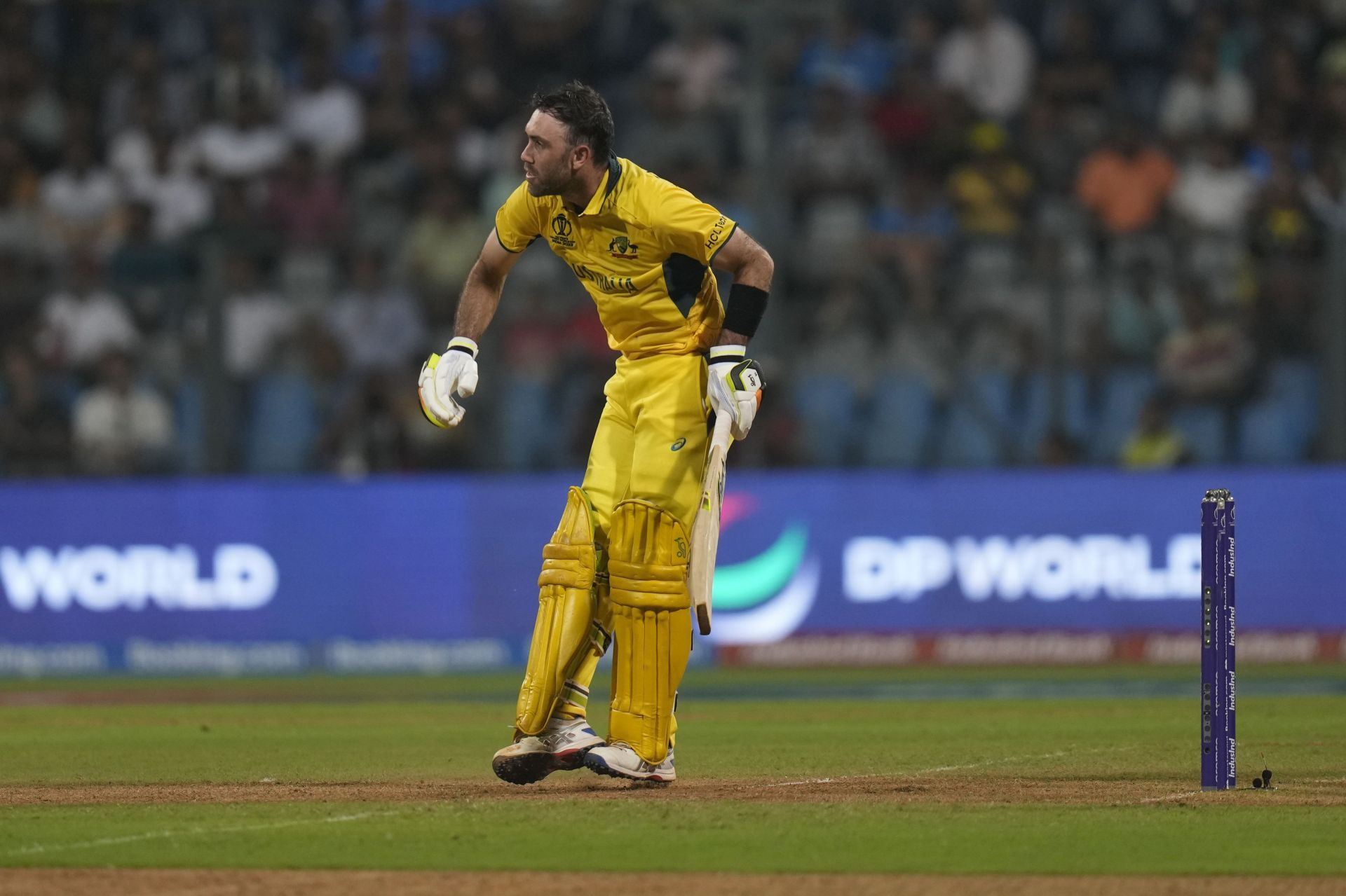 Glenn Maxwell&rsquo;s fitness was tested during his knock in Mumbai. (Pic: AP)