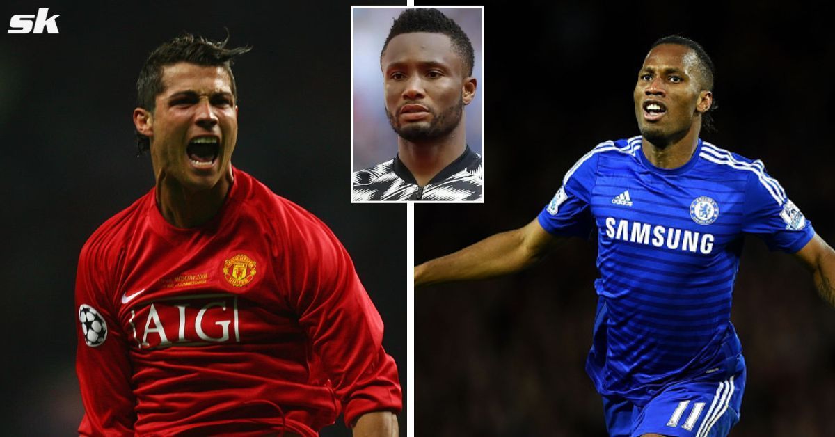 Cristiano Ronaldo, John Obi Mikel and Didier Drogba (from left to right)