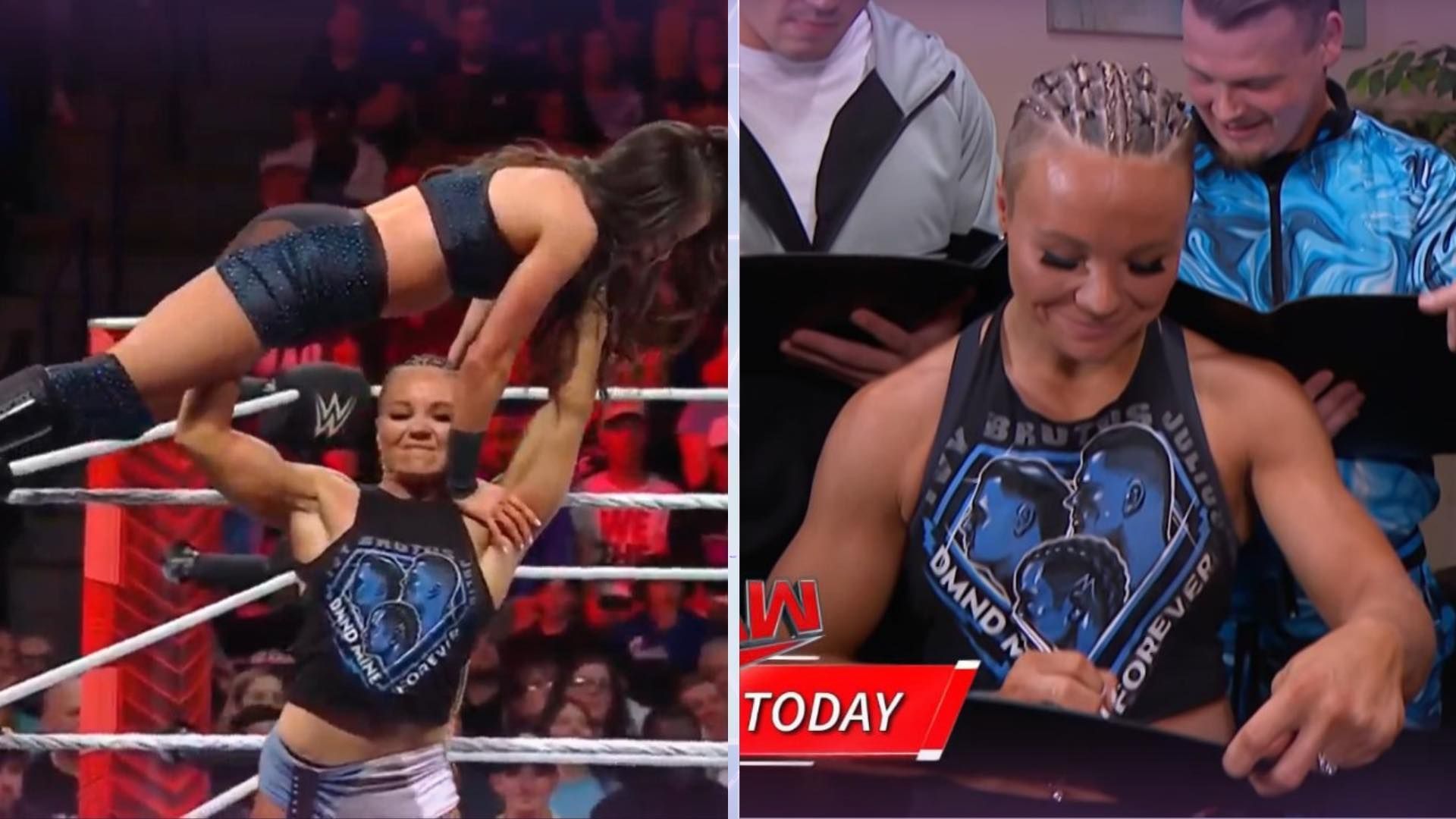 Ivy Nile signed her WWE RAW contract this week.