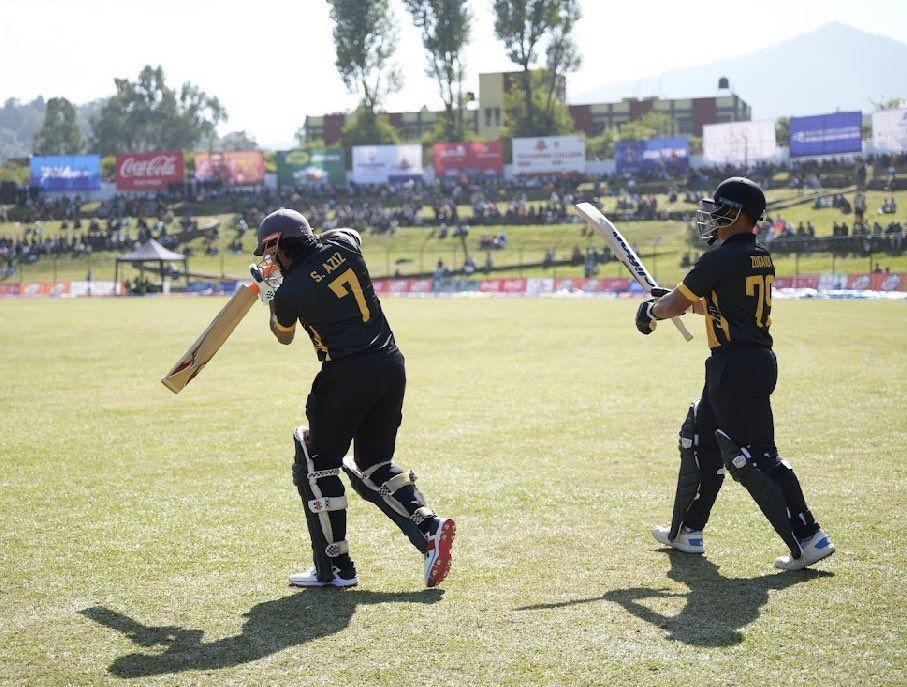 Malaysian Team openers Syed Aziz and Zubaidi walk into the middle (Image Credits: Twitter/Malaysia Cricket)