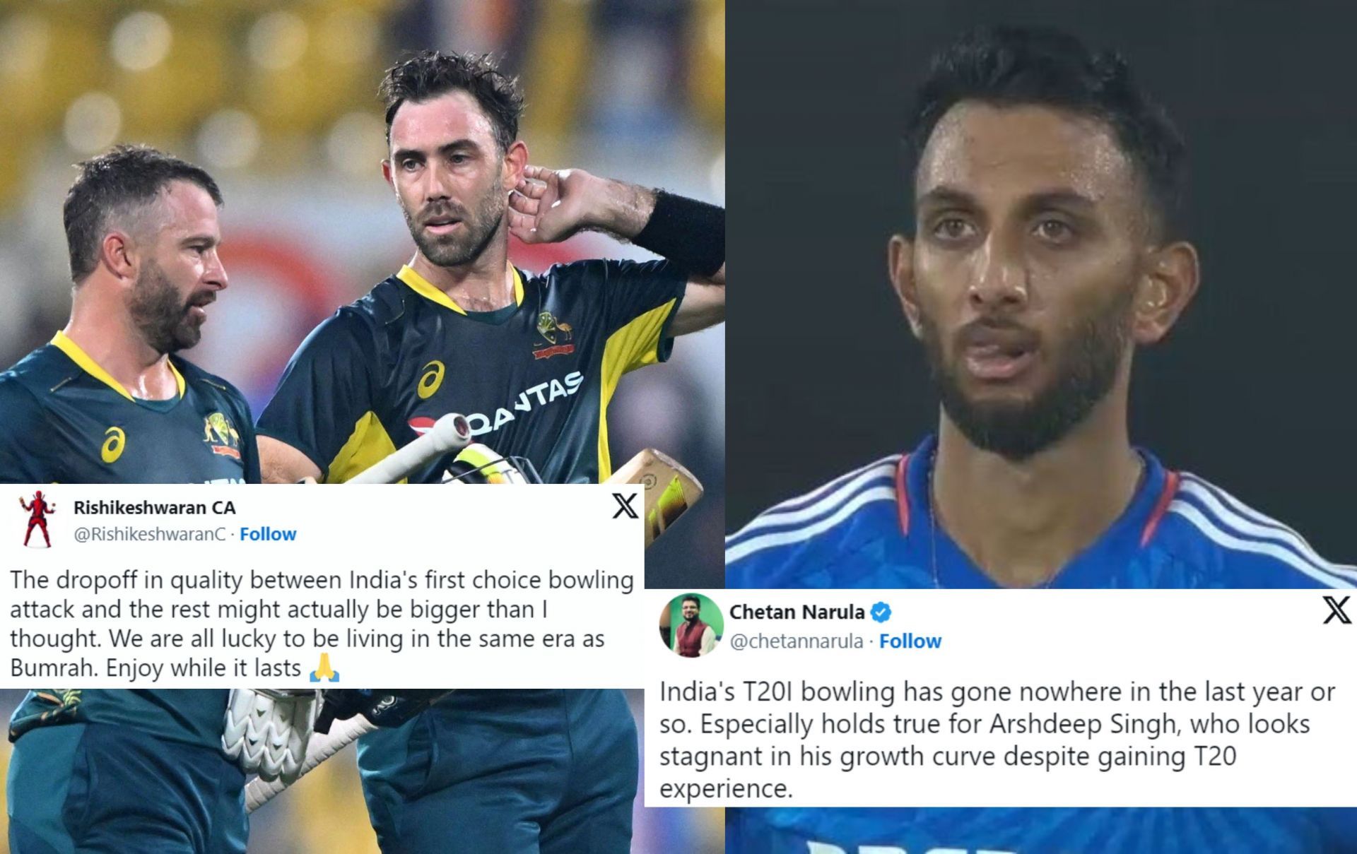Fans troll Indian bowlers after the loss against Australia in the 3rd T20I. 