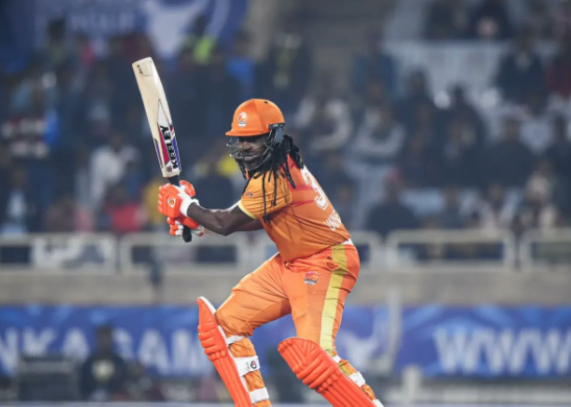 Gayle plays for the Gujarat Giants in the Legends League Cricket.