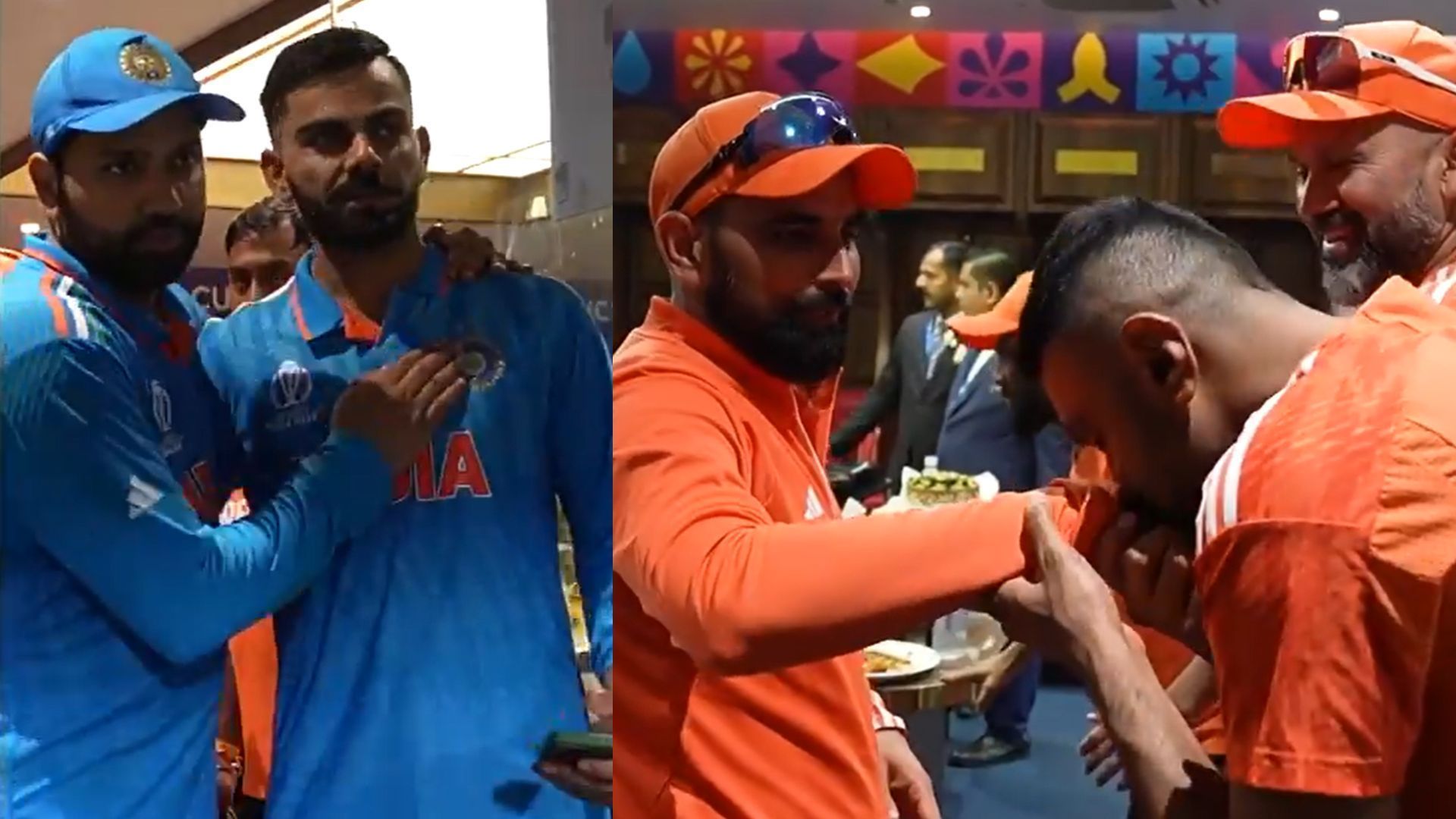 Snippets from Indian players celebrating the semifinal win (P.C.:BCCI)