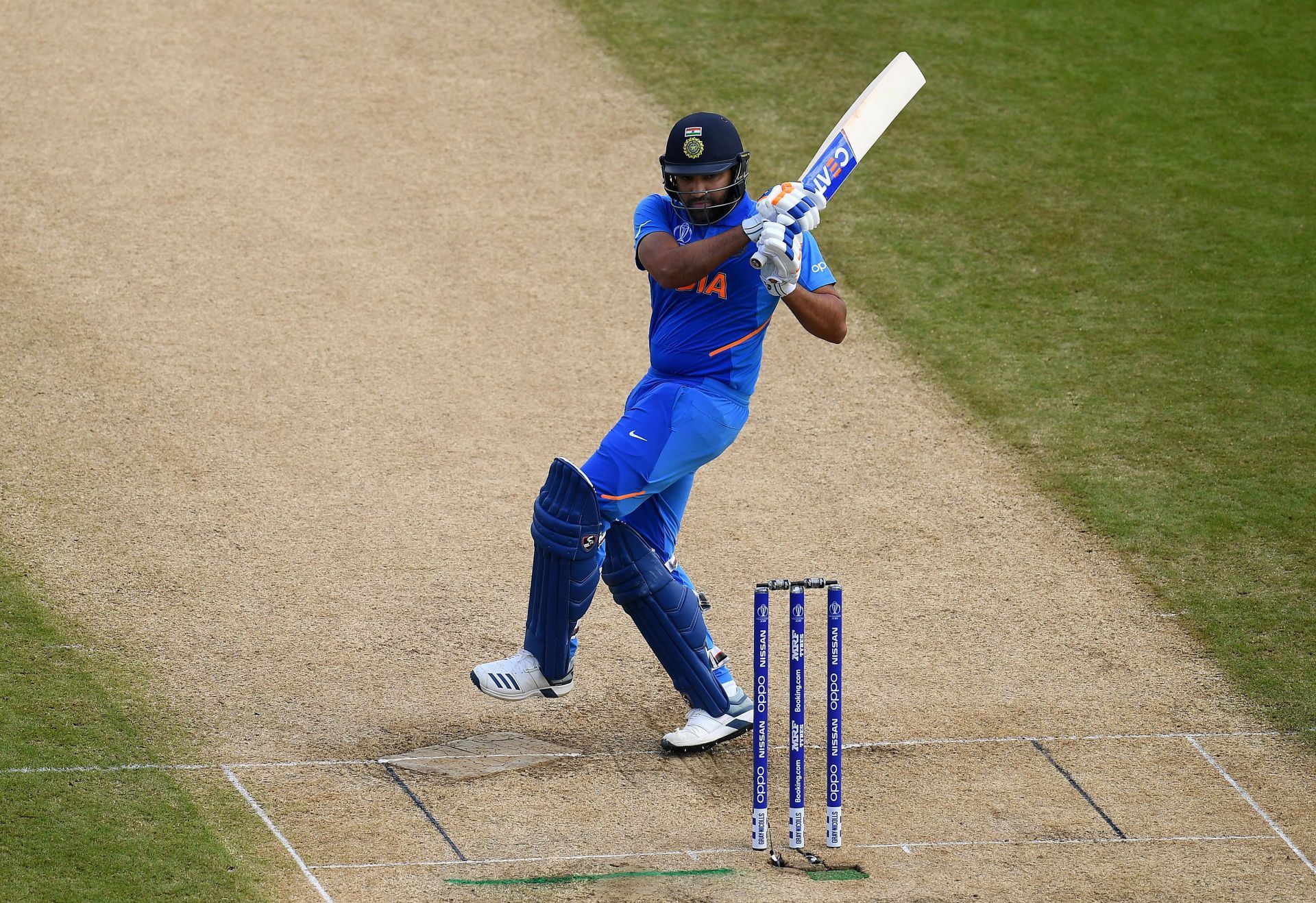 Rohit Sharma bats at the  Bangladesh v India - ICC Cricket World Cup 2019.