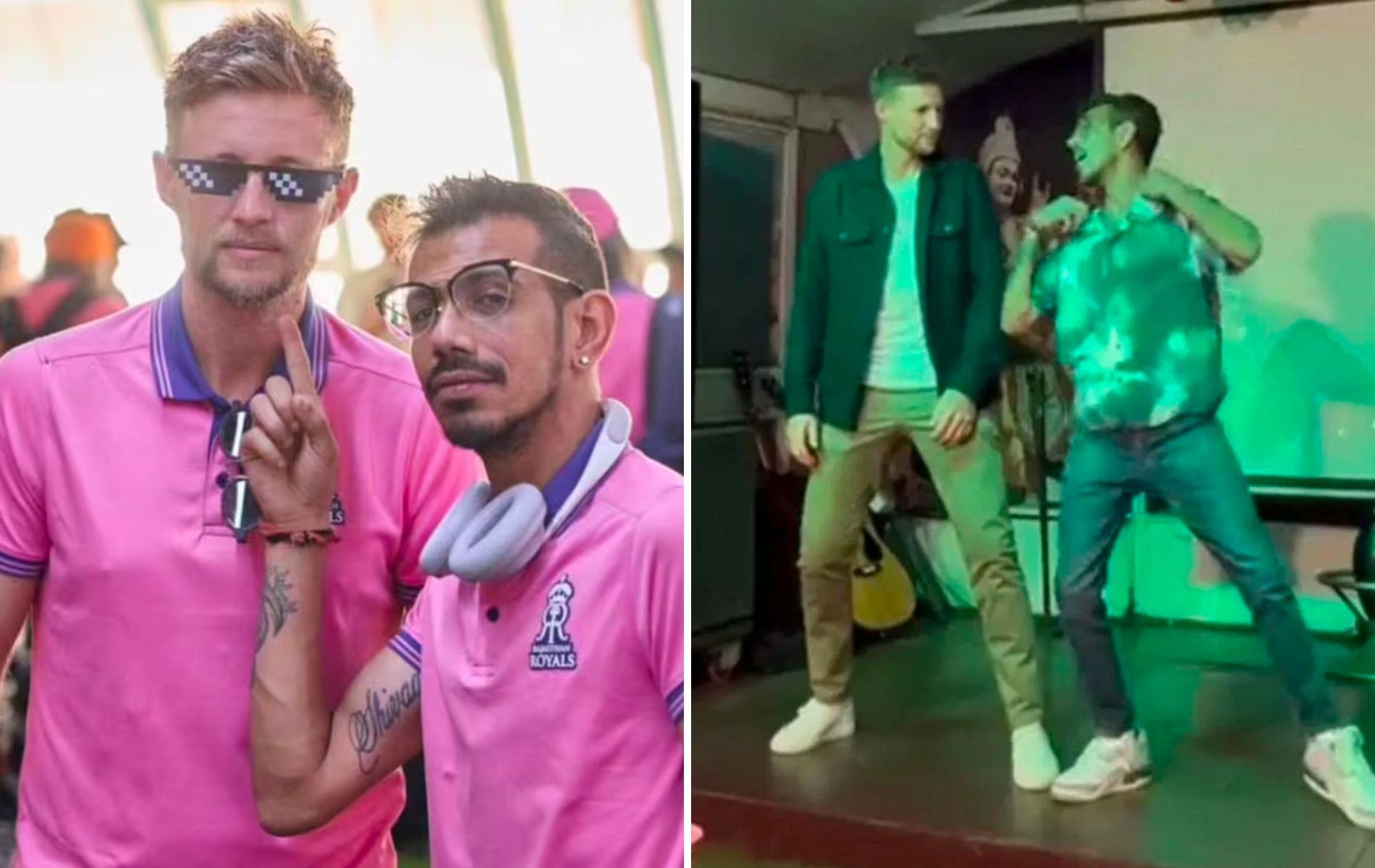 Yuzvendra Chahal and Joe Root bonded during IPL 2023. (Pics: X)