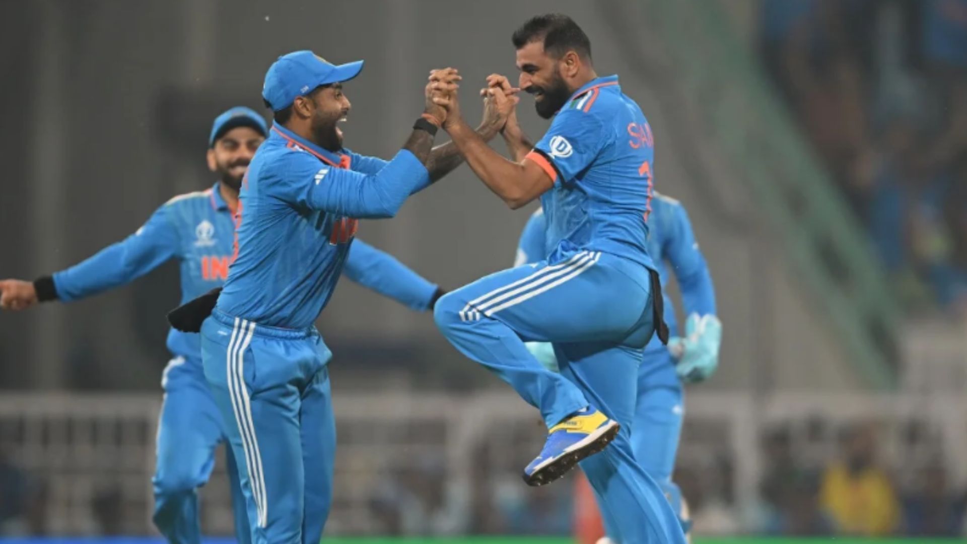 Mohammed Shami was overjoyed after casting Jonny Bairstow. (Pic: AP)