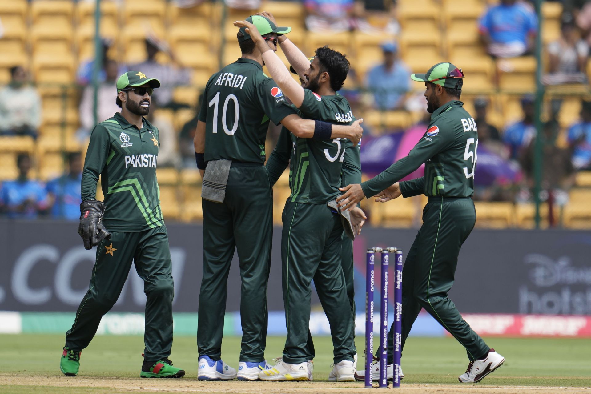 Pakistan stayed alive in the 2023 World Cup with a win over New Zealand in a rain-shortened game. (Pic: AP)