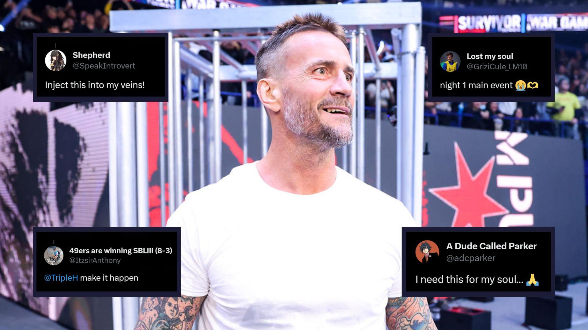 CM Punk at WWE Survivor Series 2023!