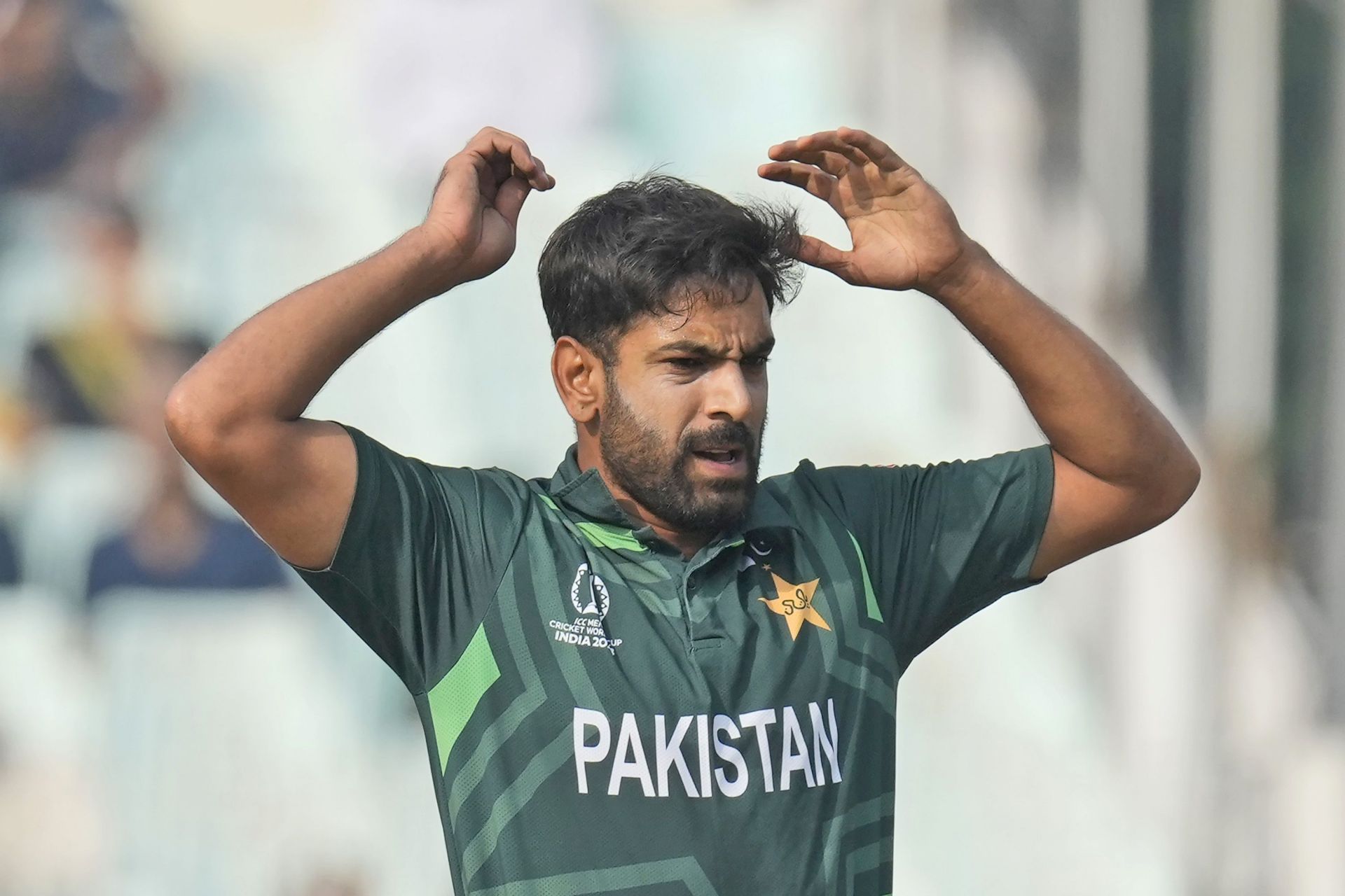 Haris Rauf has conceded the most runs in a single edition of the World Cup. [P/C: AP]