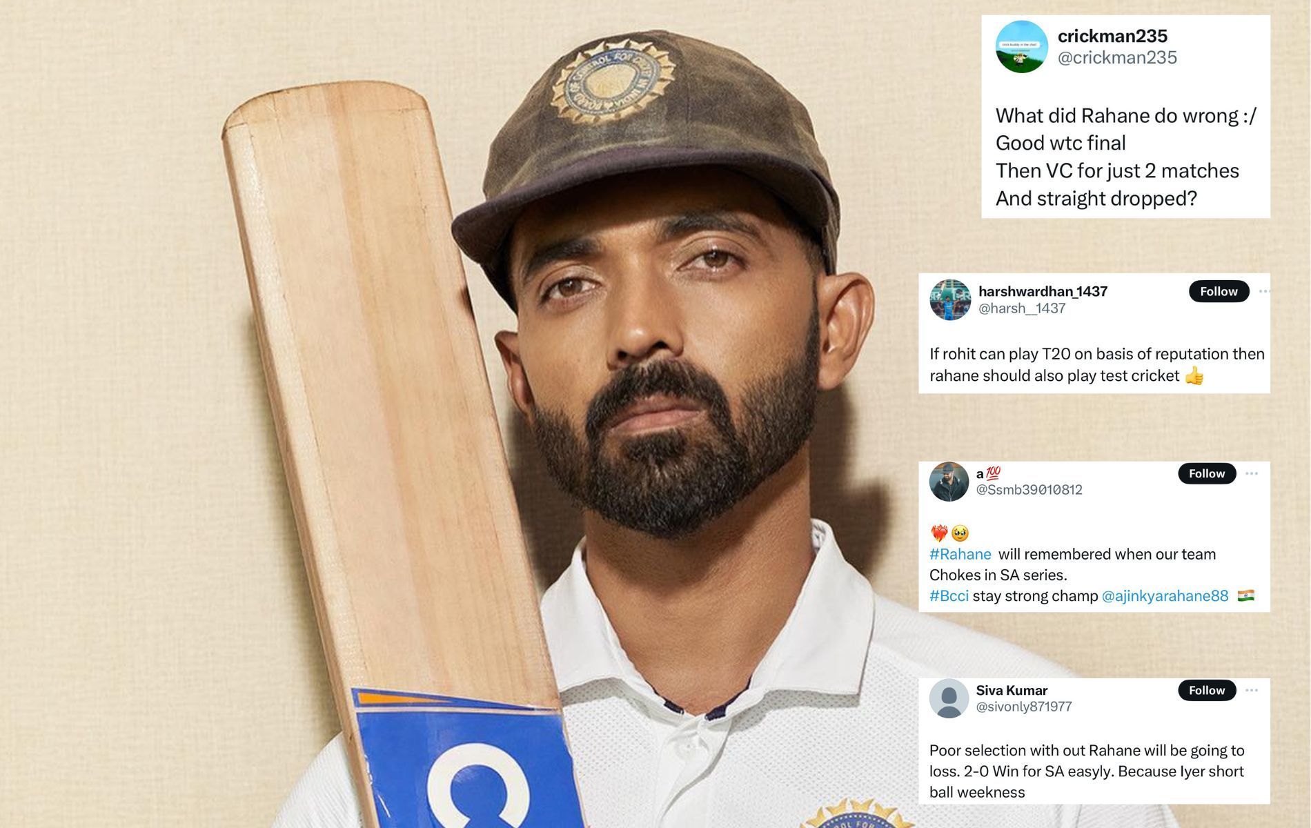 Several fans were upset with Ajinkya Rahane