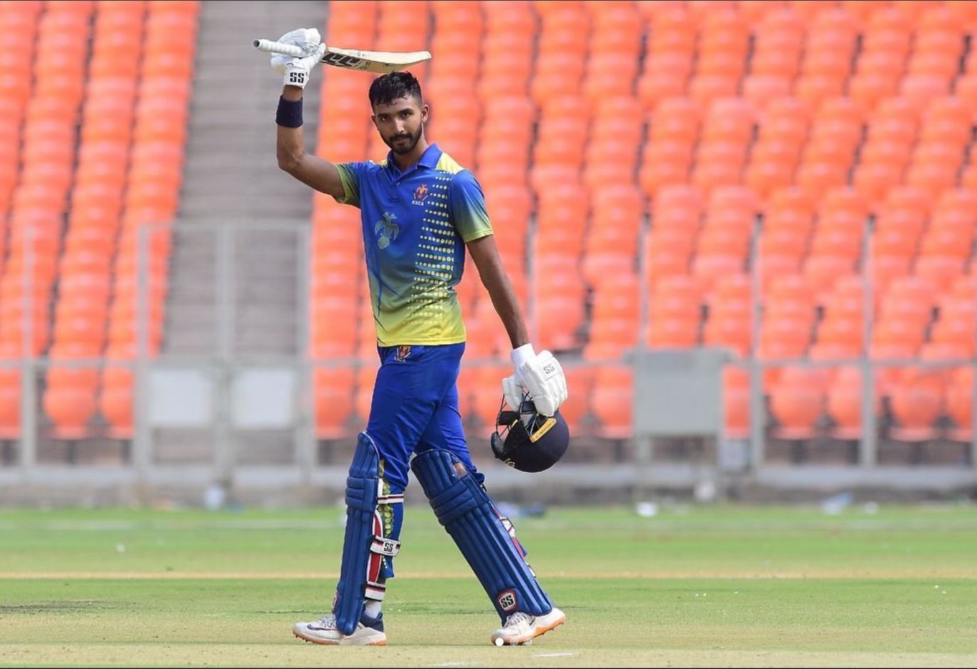 Devdutt Padikkal after scoring century against Uttarakhand