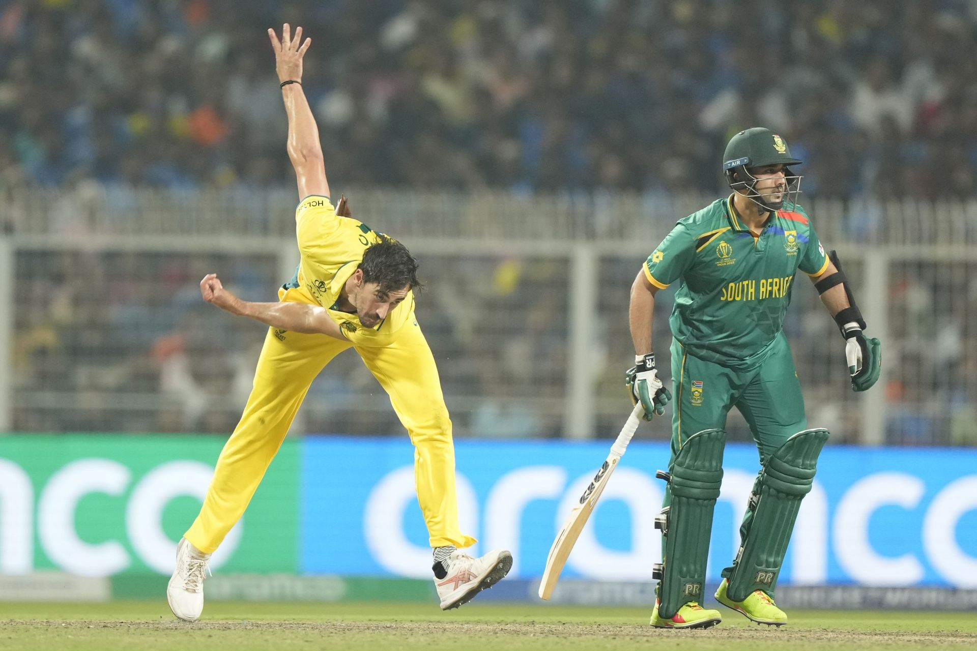 Mitchell Starc picked up two wickets in his first spell in the semifinal