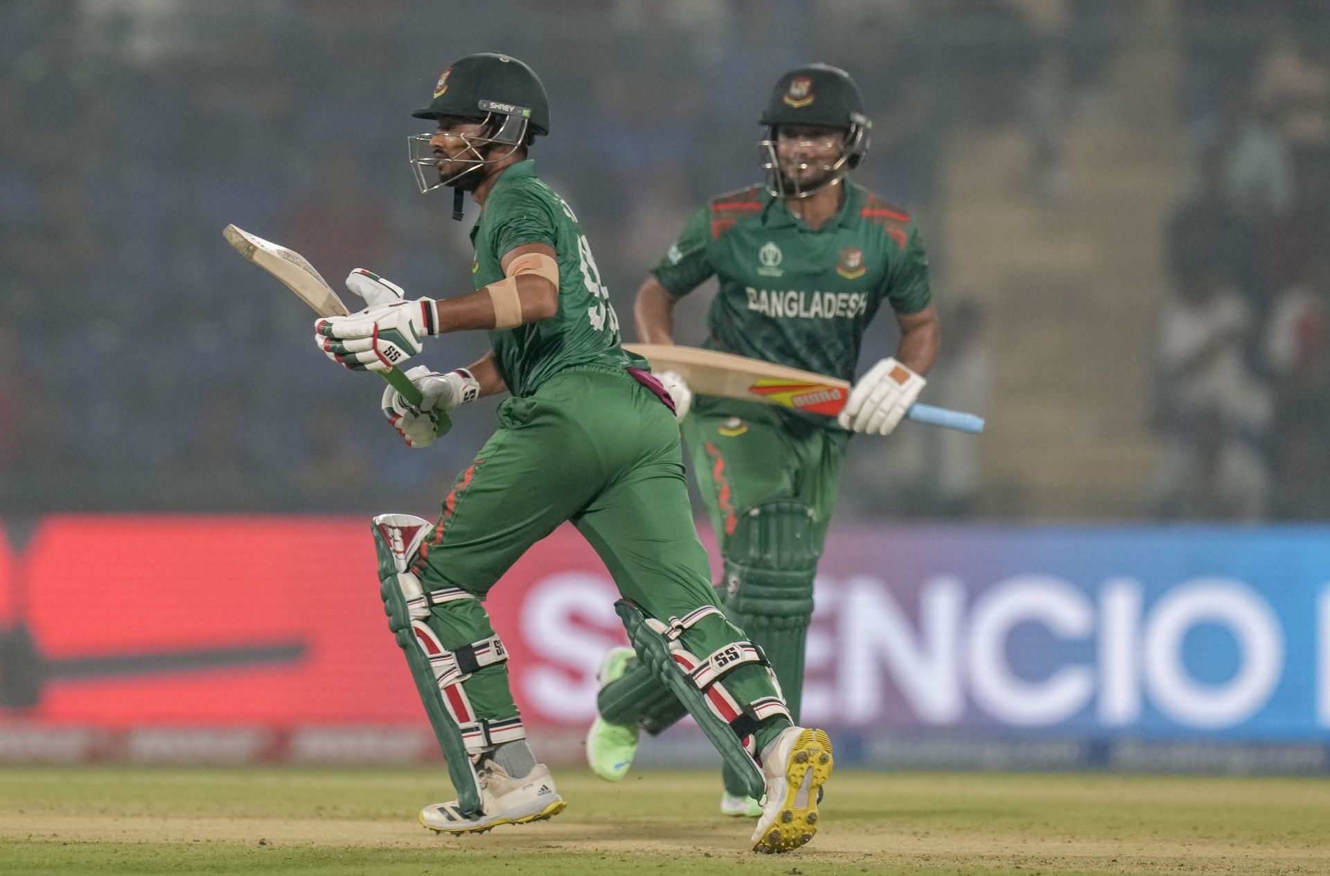 Shakib Al Hasan and Najmul Hossain Shanto. (Credits: Getty)