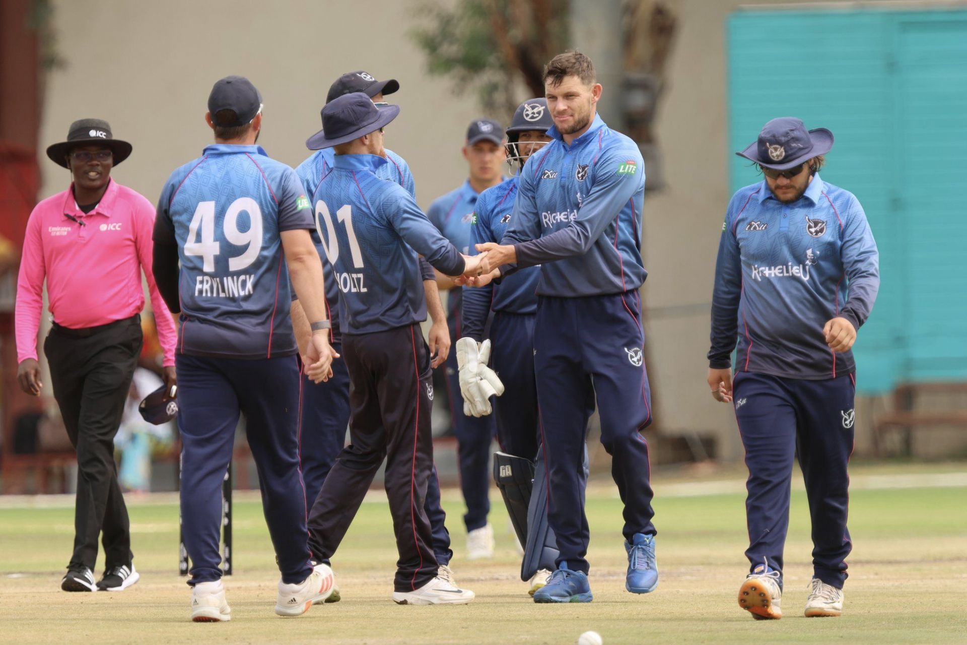 Namibia Cricketers in action. (Photo Credits: Namibia Cricket)