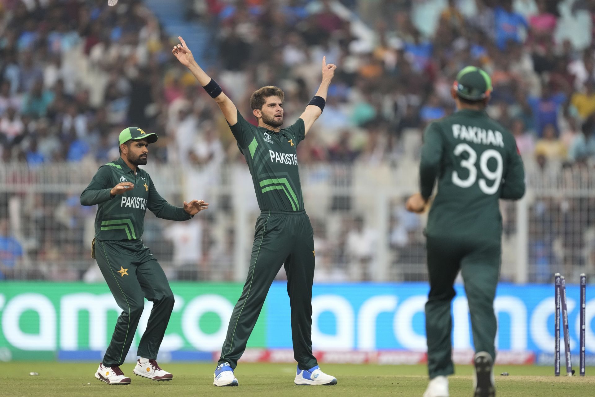 Shaheen Shah Afridi was Pakistan’s best bowler in the 2023 World Cup. (Pic: AP)