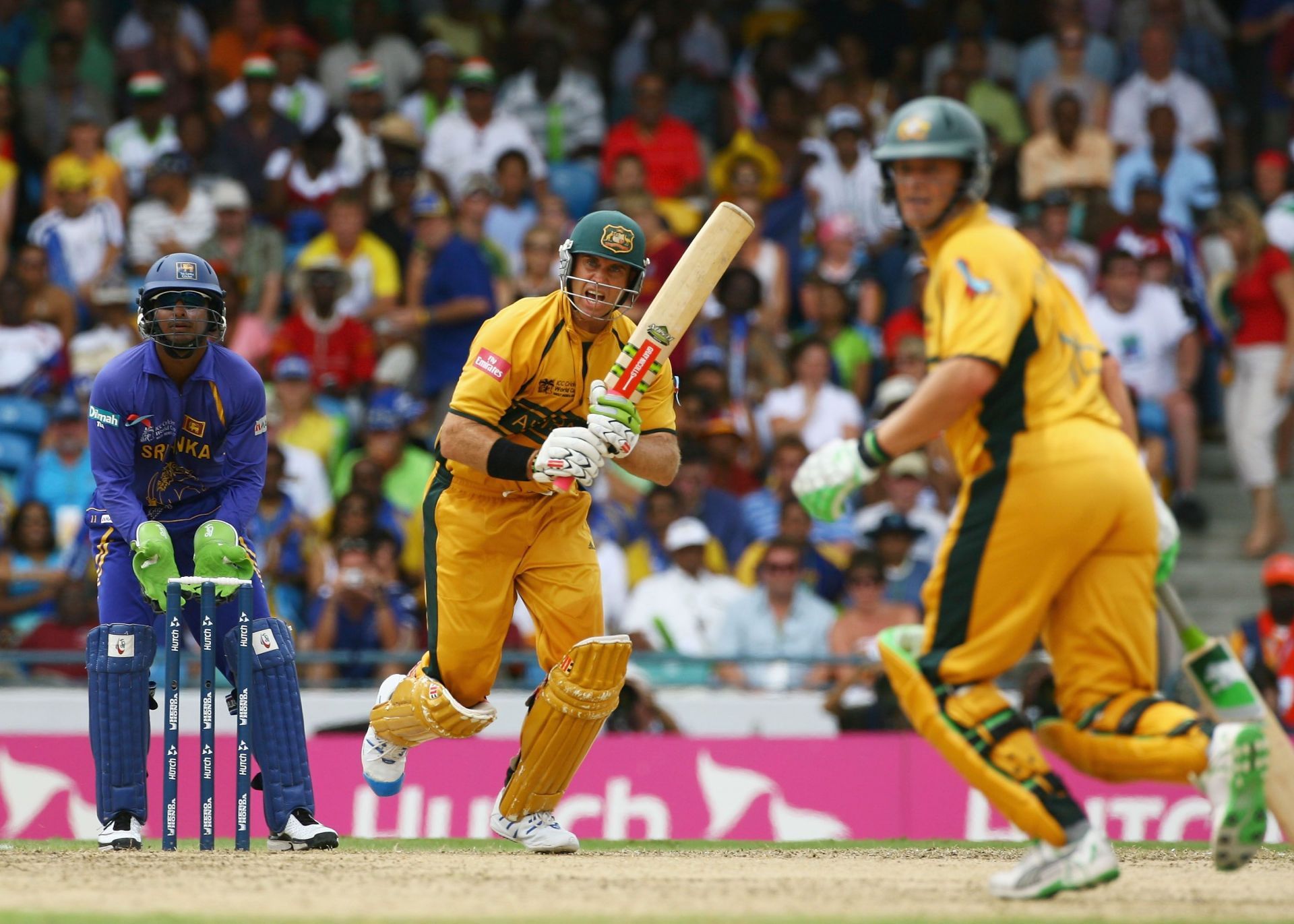 Matthew Hayden bats, ICC Cricket World Cup Final - Australia v Sri Lanka
