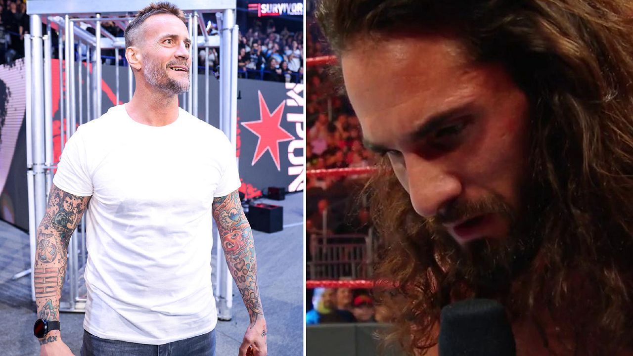 CM Punk (left); Seth Rollins (right)