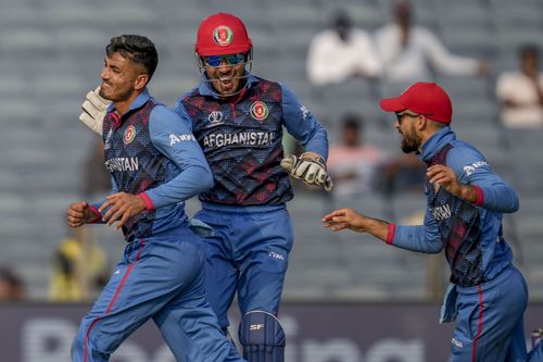 The Afghanistan spinners have picked up 25 wickets between them in the ongoing World Cup. [P/C: AP]