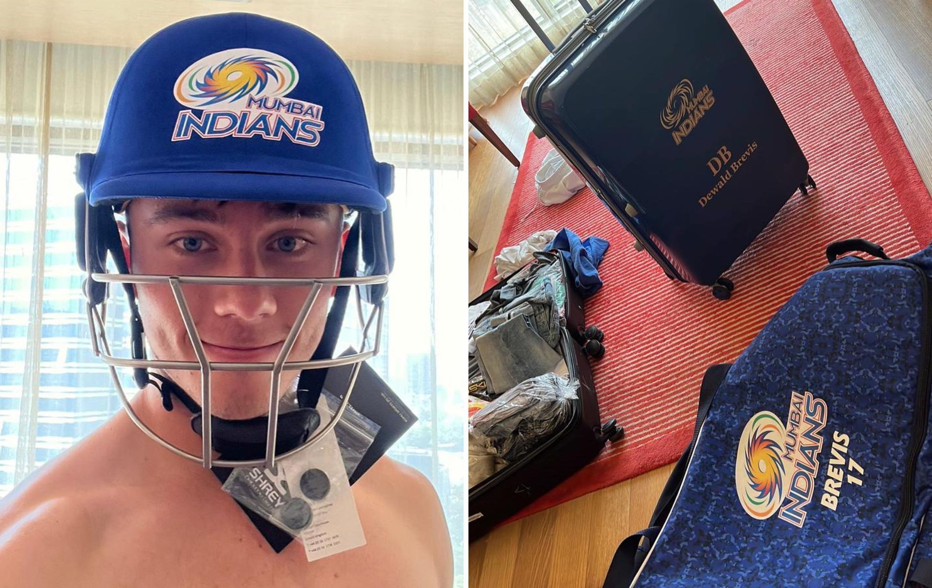 Dewald Brevis was retained by MI ahead of the mini-auction. (Pics: Instagram)
