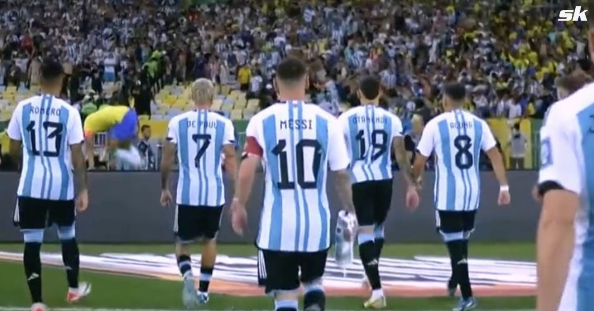 Lionel Messi took Argentina down the tunnel.