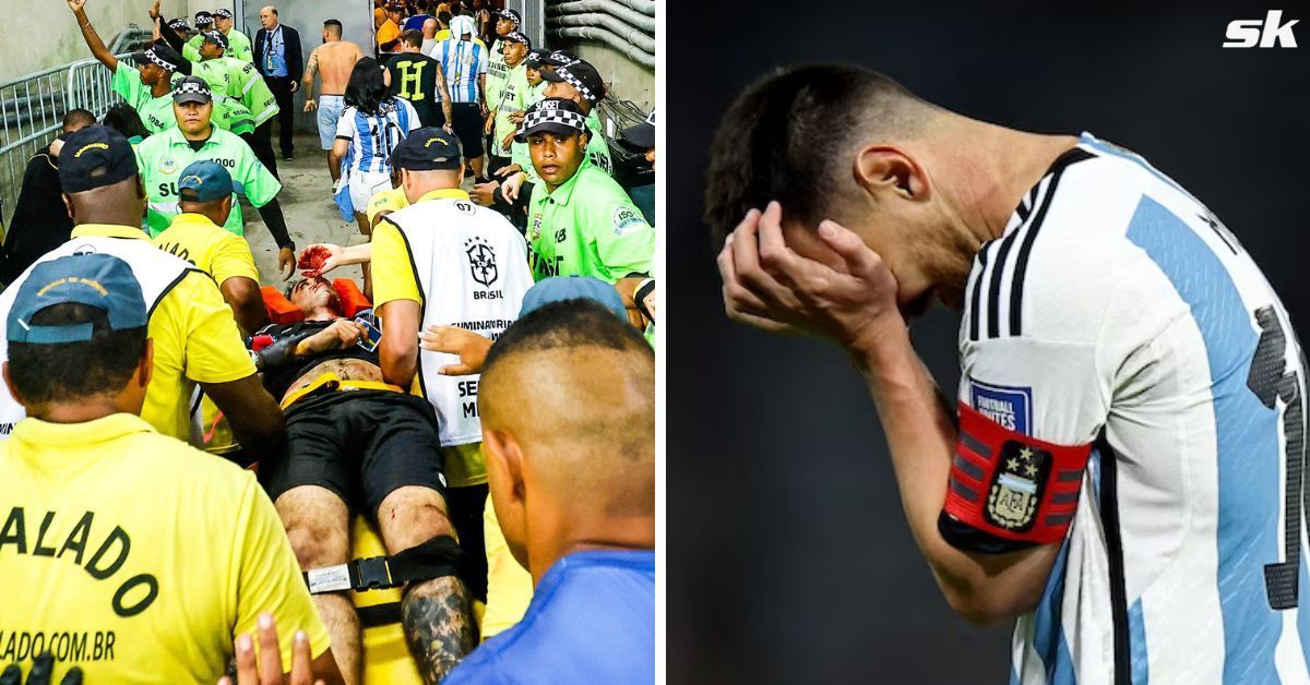 Lionel Messi watches violent clash breakout between Brazil police and Argentina fans at Maracana, video goes viral