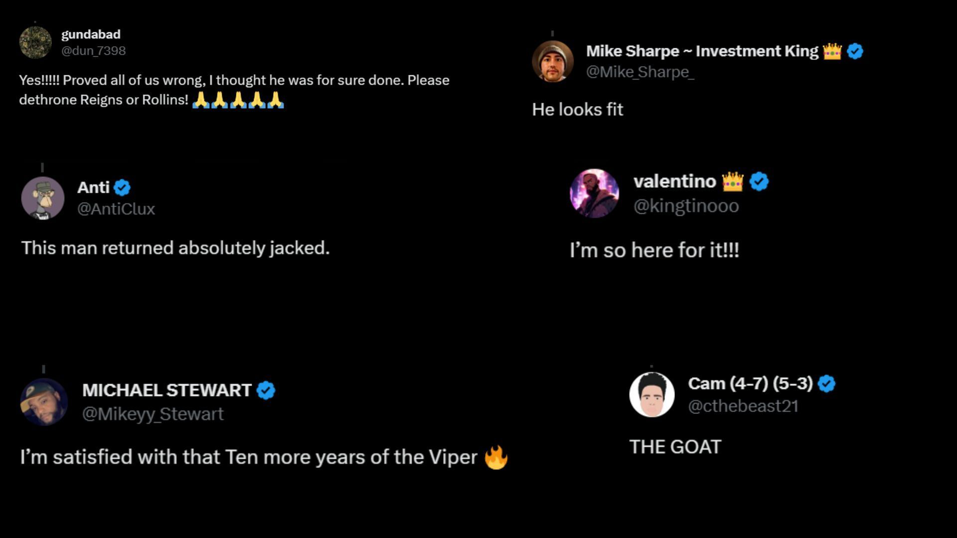 Screenshot of fans&#039; reactions on Twitter.