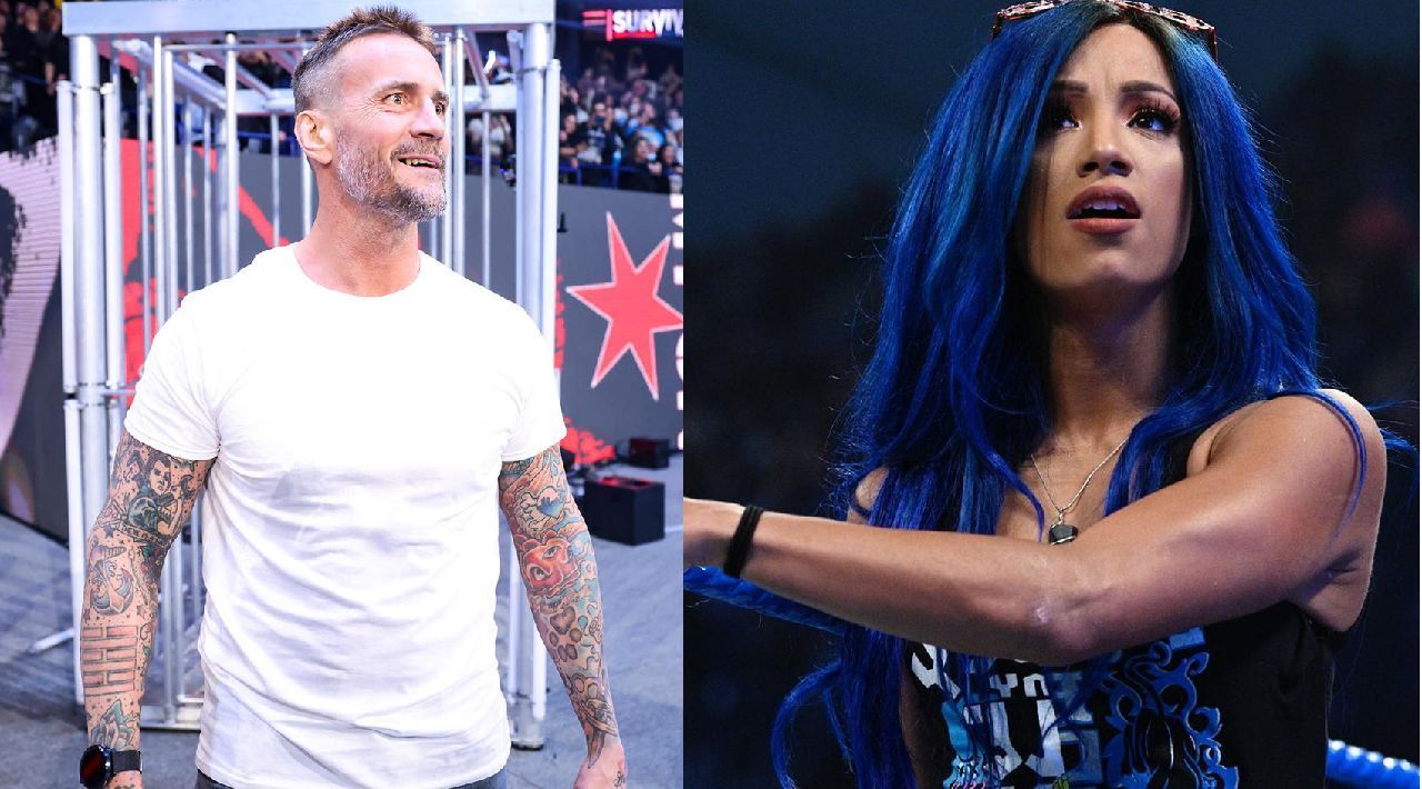 CM Punk (left); Sasha Banks (right)