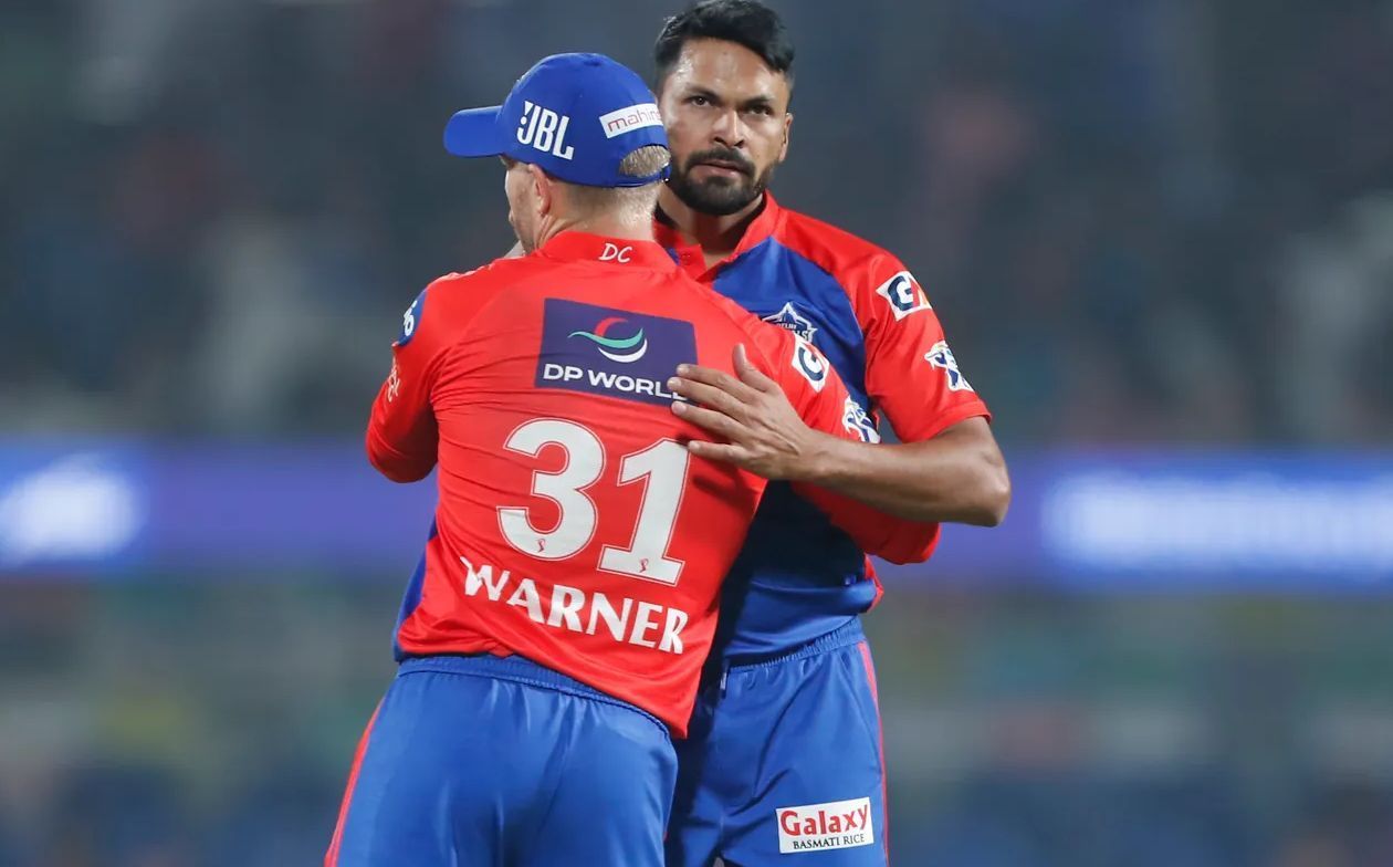 David Warner [left] captained the Delhi Capitals in IPL 2023.