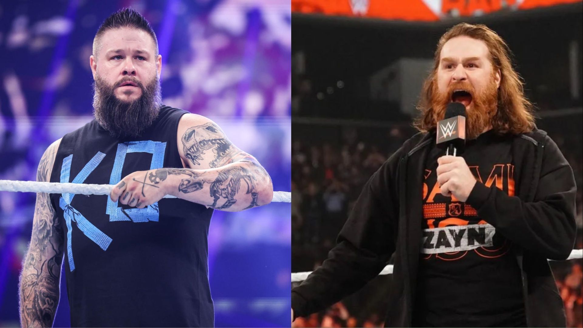 Kevin Owens (left); Sami Zayn (right)