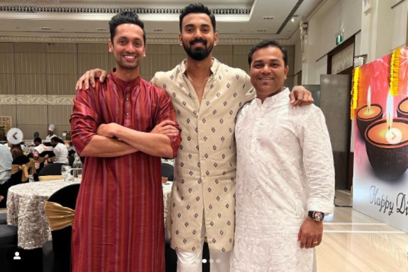 Team India&rsquo;s wicket-keeper batter KL Rahul (middle). (Pic: Arun Kanade/ Instagram)