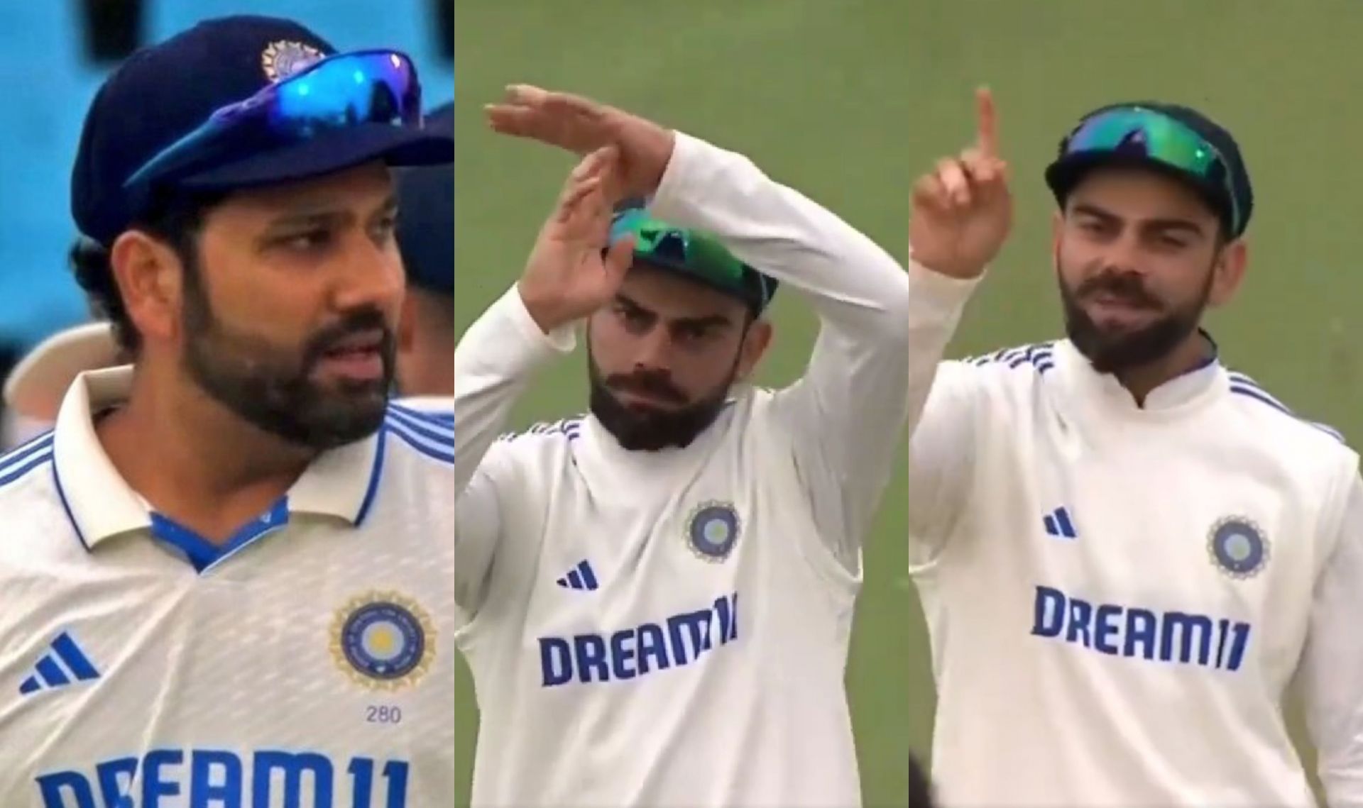 Virat Kohli asking Rohit Sharma to take DRS on Day 2 of 1st Test vs SA. 