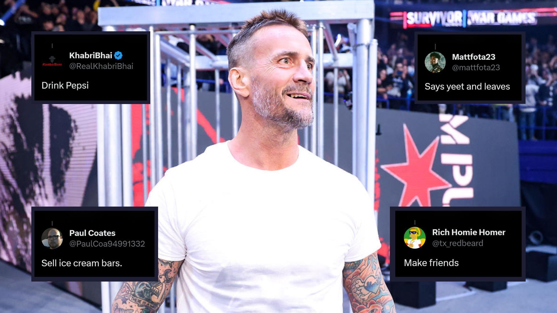 CM Punk at WWE Survivor Series 2023!