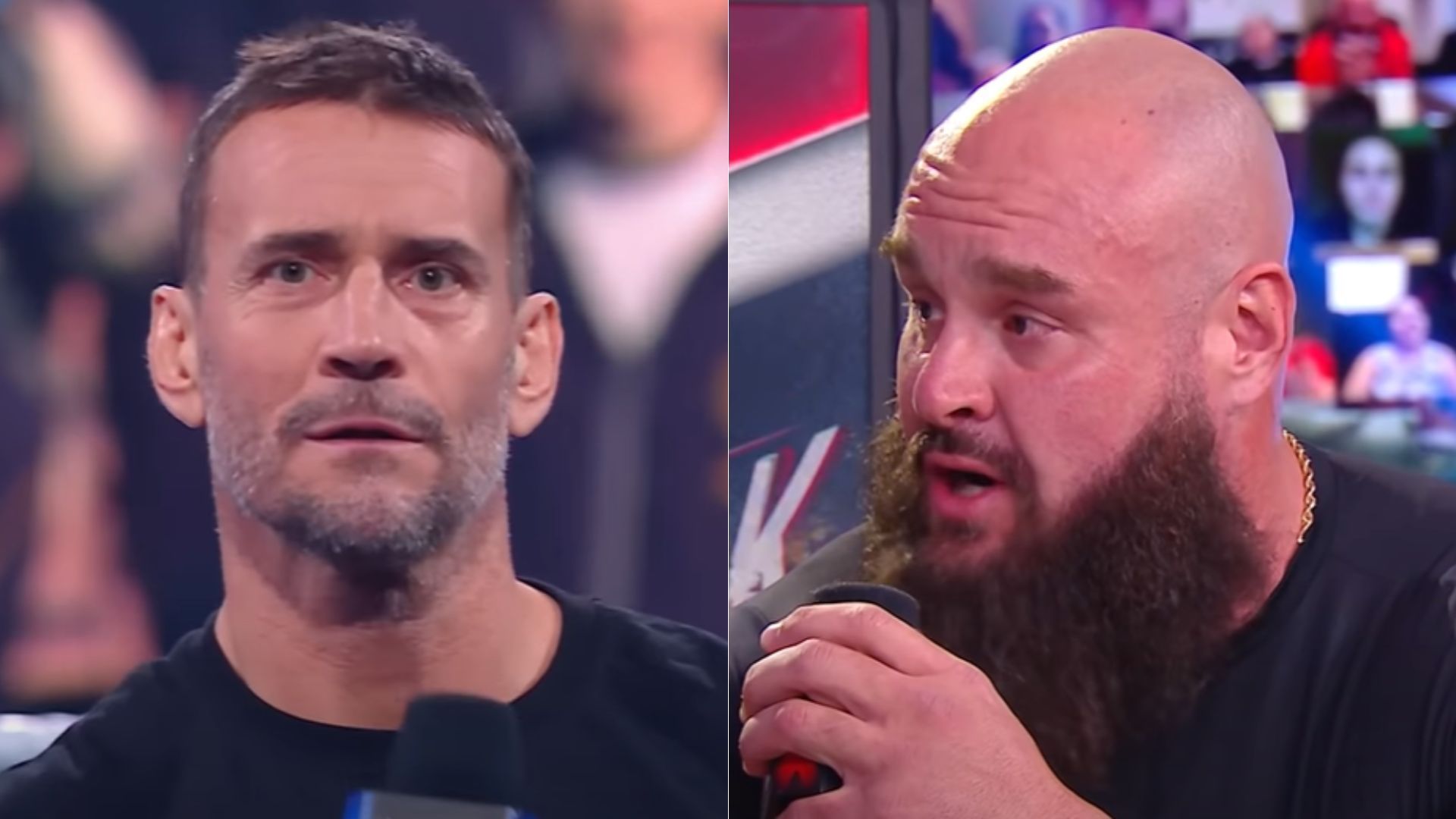 CM Punk (left); Braun Strowman (right)