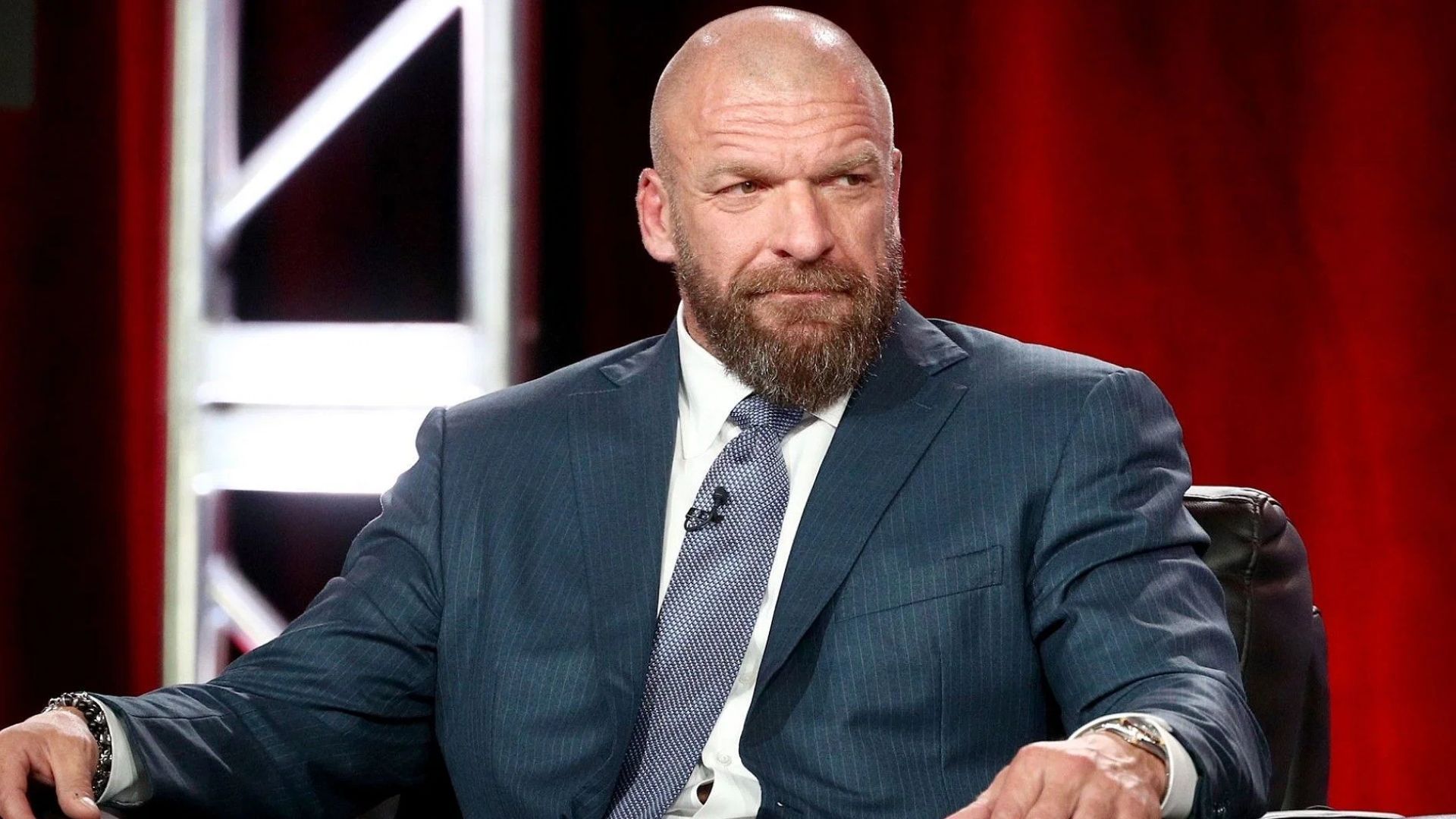 Triple H during a press conference. Image Credits: X