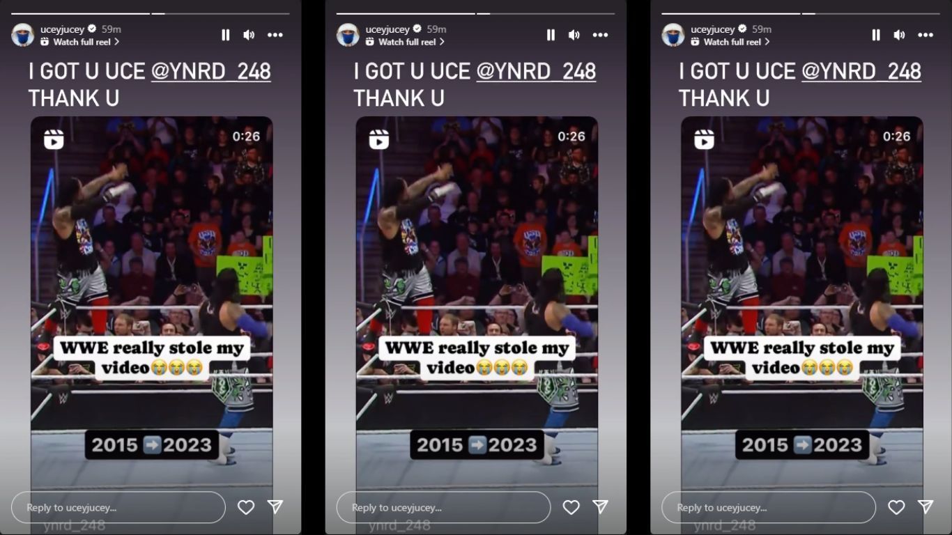A screengrab of Uso&#039;s Instagram story.