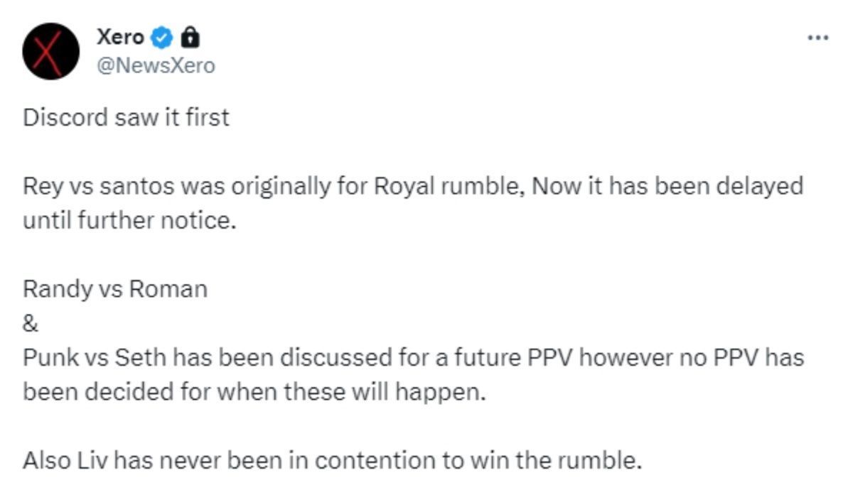 Xero News&#039; latest update on the Royal Rumble
