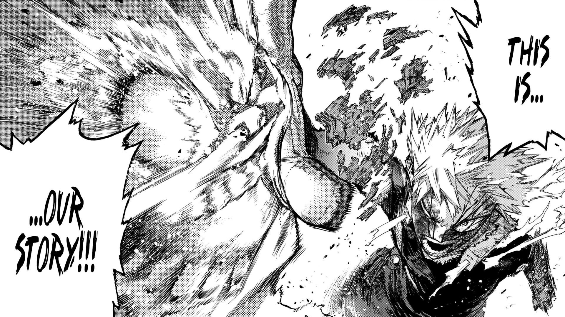 Bakugo explodes AFO in My Hero Academia chapter 409 (Image via Kohei Horikoshi/Shueisha)