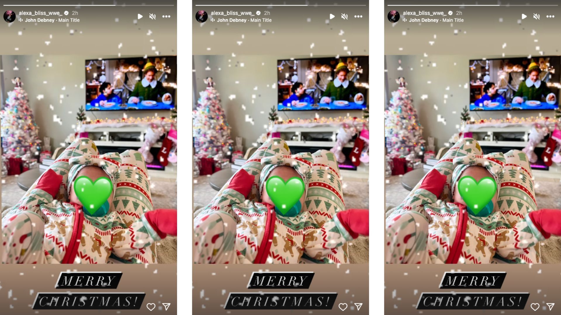 Bliss shares a heartwarming Christmas message on Instagram.