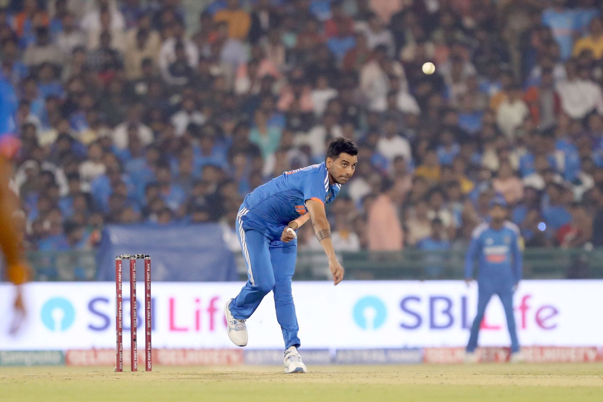 Deepak Chahar conceded 22 runs in his second over in the fourth T20I. [P/C: BCCI]