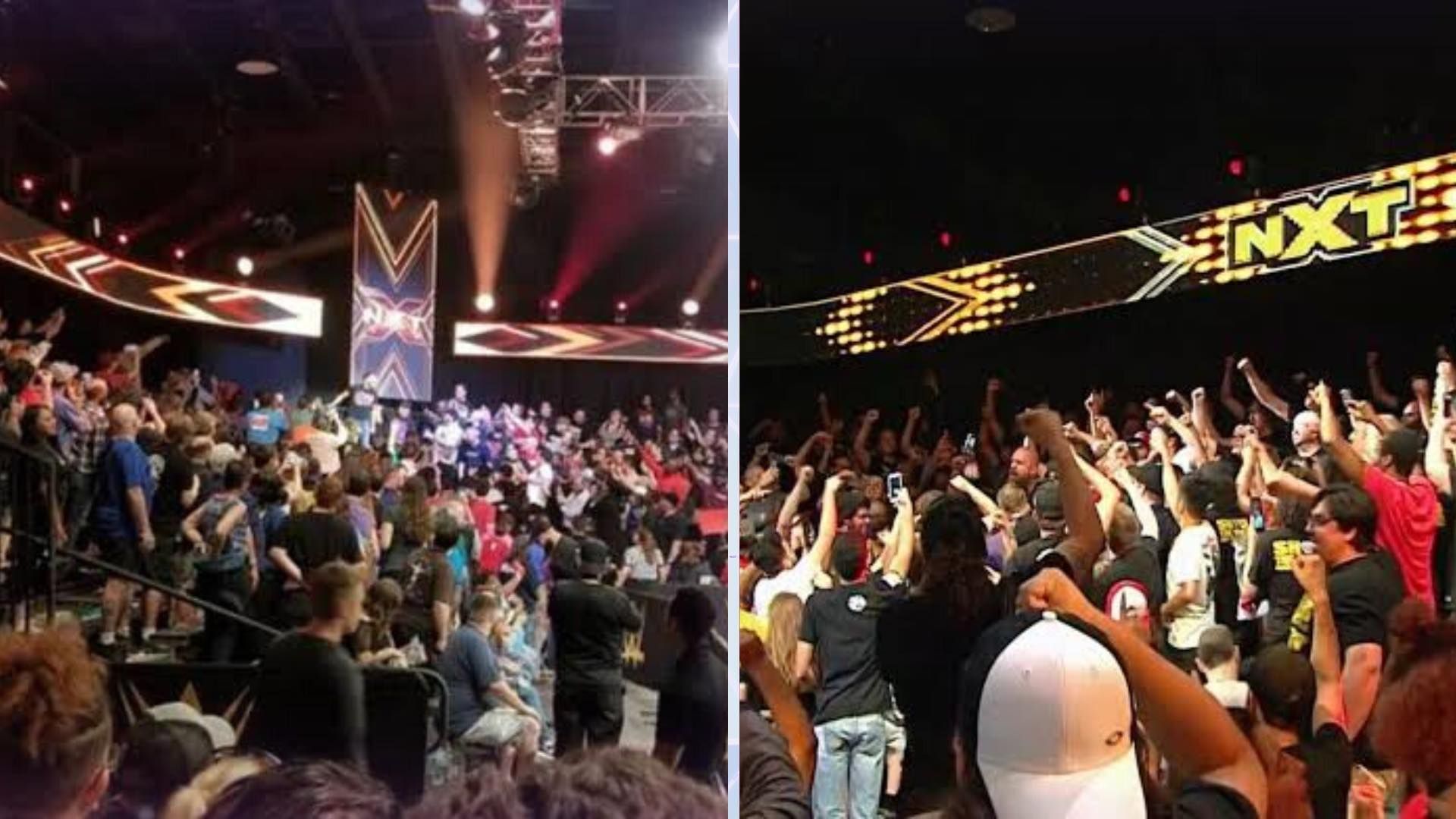A shot of NXT crowd at the WWE Performance Center.